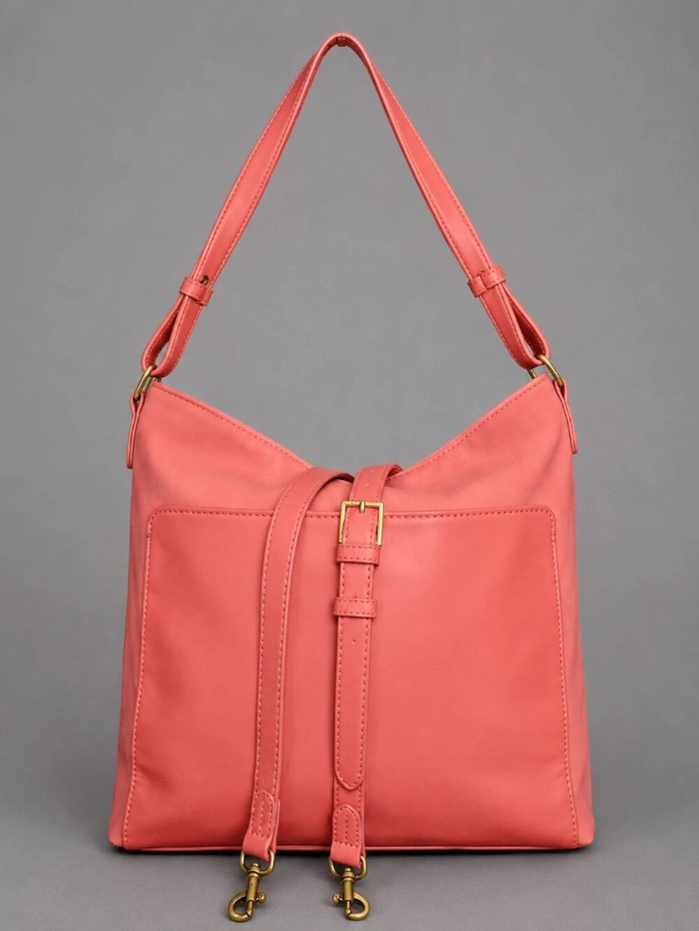 Universal Thread Coral Hobo Shoulder Bag Crossbody Purse Removable Strap Pocket